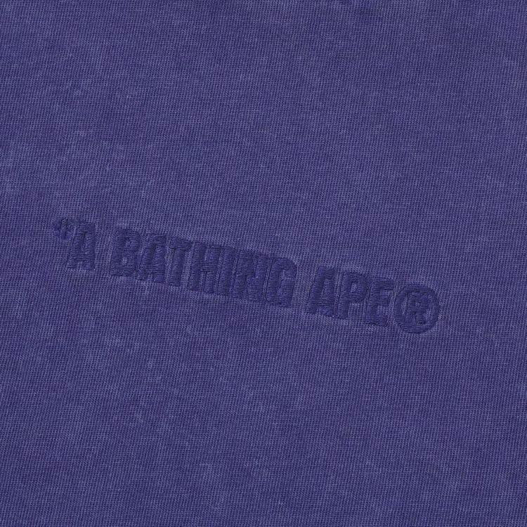 BAPE Garment Dye Bathing Ape Logo Relaxed Fit T-Shirt Purple