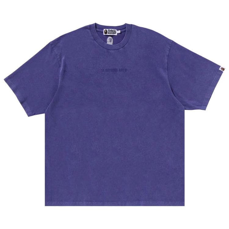 BAPE Garment Dye Bathing Ape Logo Relaxed Fit T-Shirt Purple