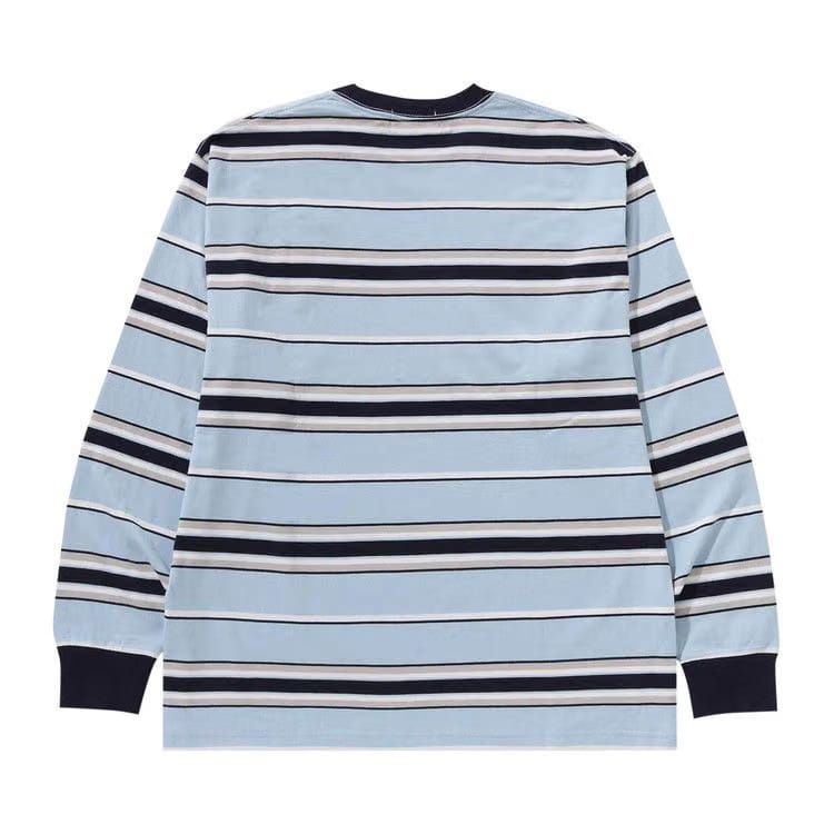 BAPE Ape Head One Point Stripe Relaxed Fit Long-Sleeve T-Shirt Sax