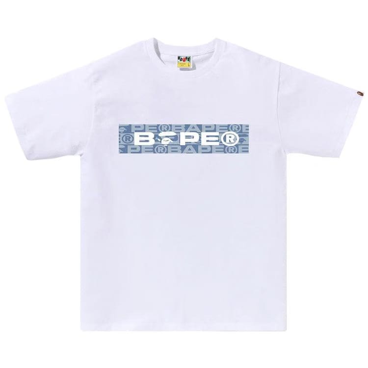 BAPE Lux Sport Pattern Box Logo T-Shirt White