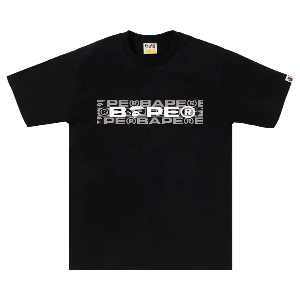 BAPE Lux Sport Pattern Box Logo T-Shirt Black