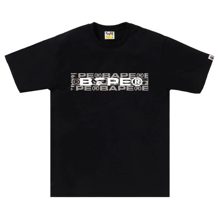 BAPE Lux Sport Pattern Box Logo T-Shirt Black