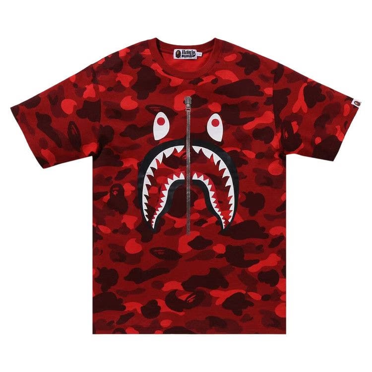 BAPE Color Camo Shark T-Shirt Red