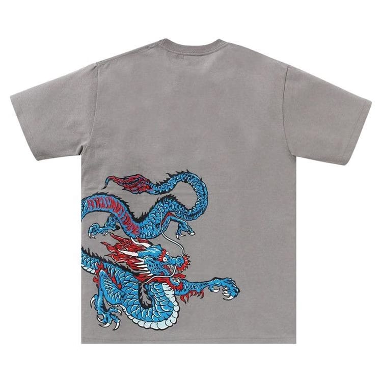 BAPE Tiger And Dragon T-Shirt Grey