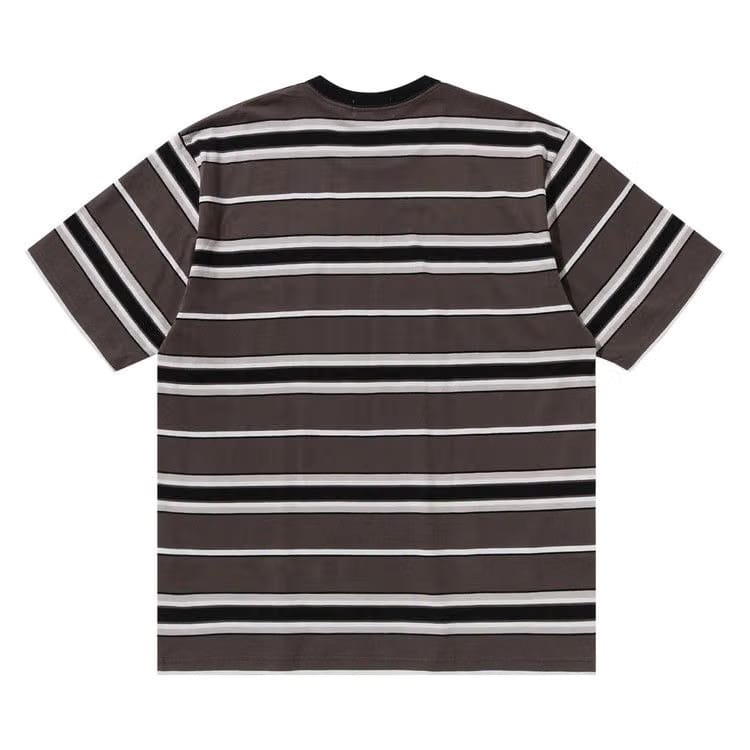 BAPE Ape Head One Point Pocket Relaxed Fit Stripe T-Shirt Black