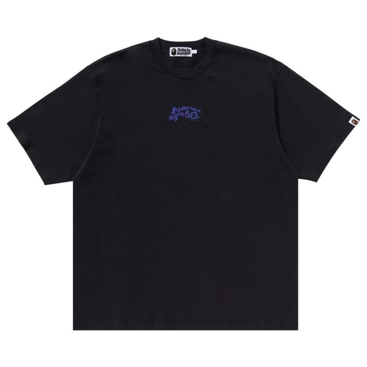 BAPE Garment Dye Logo Relaxed Fit T-Shirt Charcoal