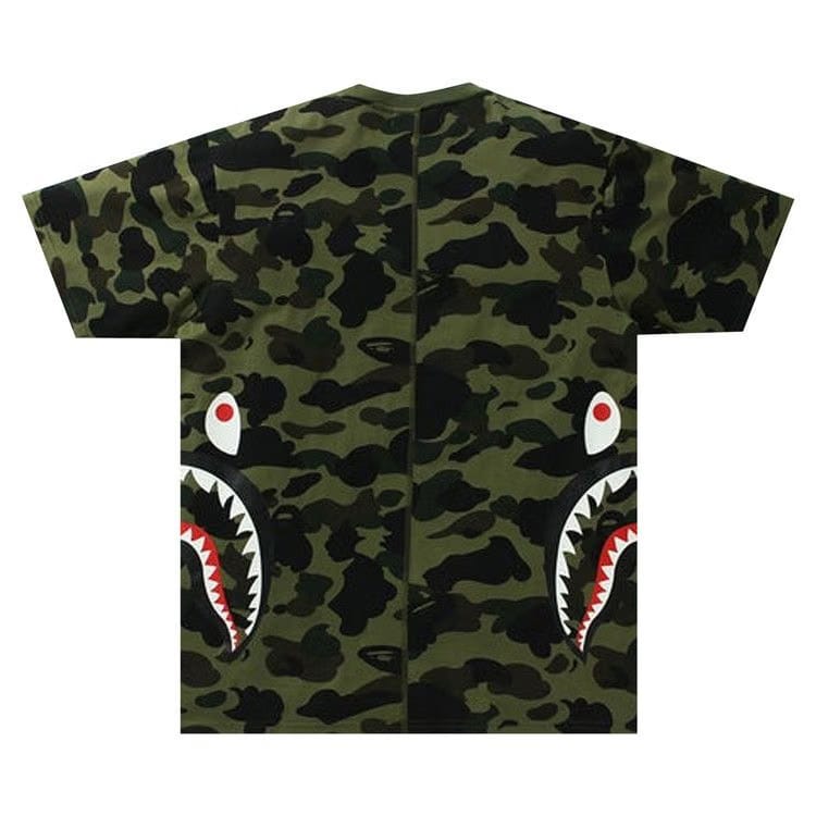 BAPE 1st Camo Side Shark T-Shirt Green