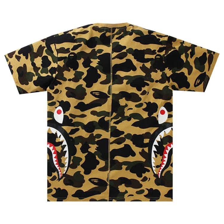 BAPE 1st Camo Side Shark T-Shirt Yellow