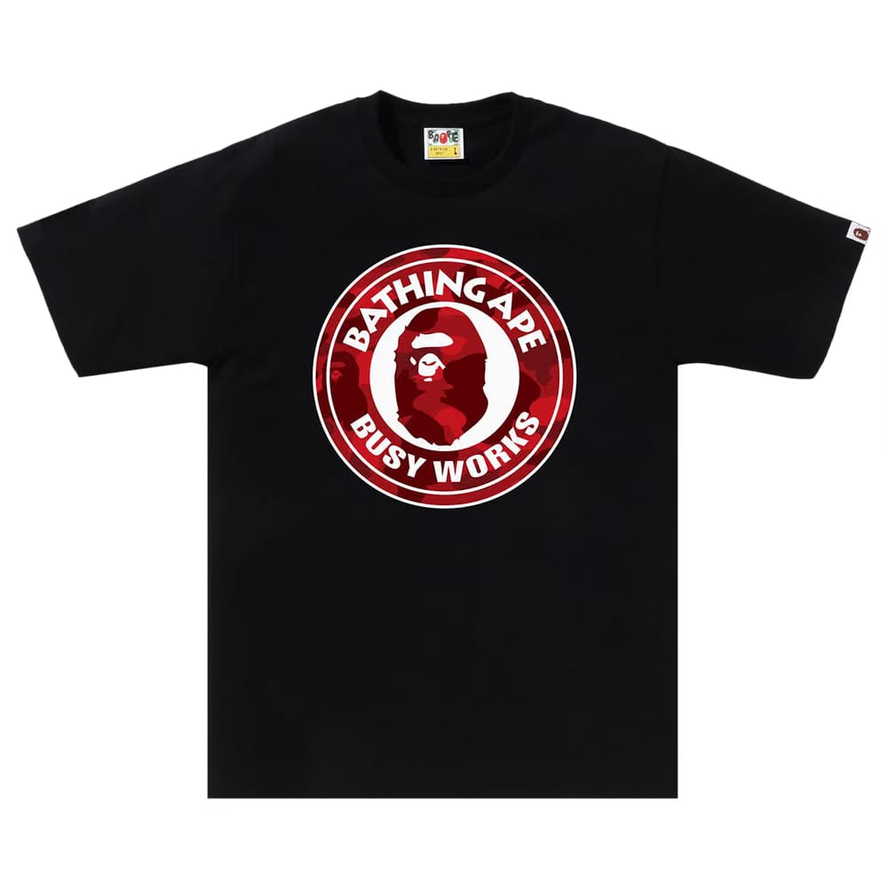 BAPE Color Camo Busy Works T-Shirt Black/Red