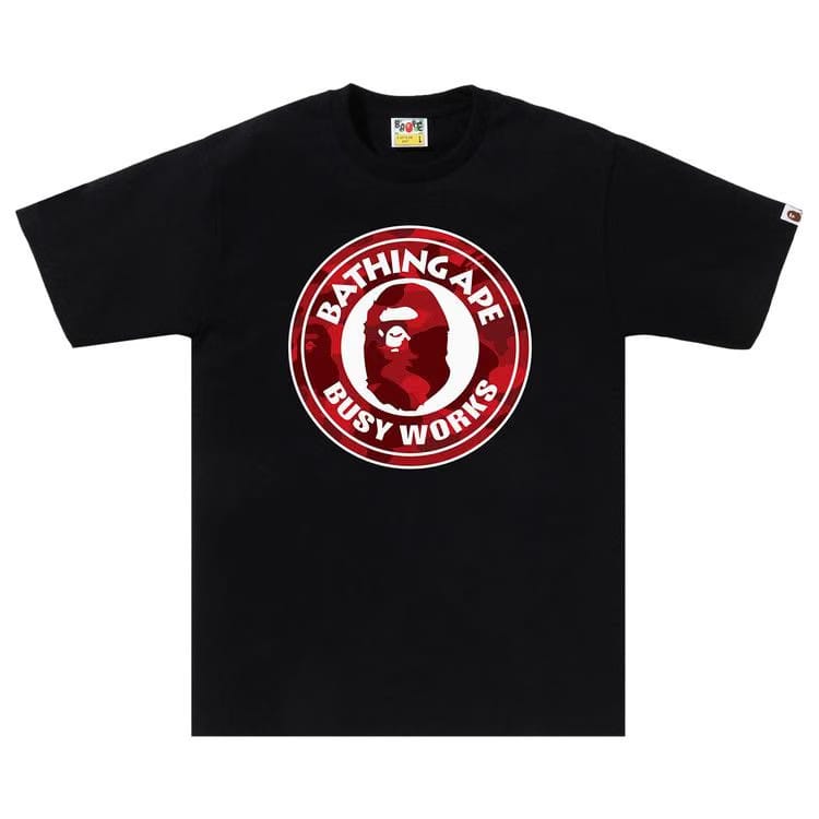 BAPE Color Camo Busy Works T-Shirt Black/Red