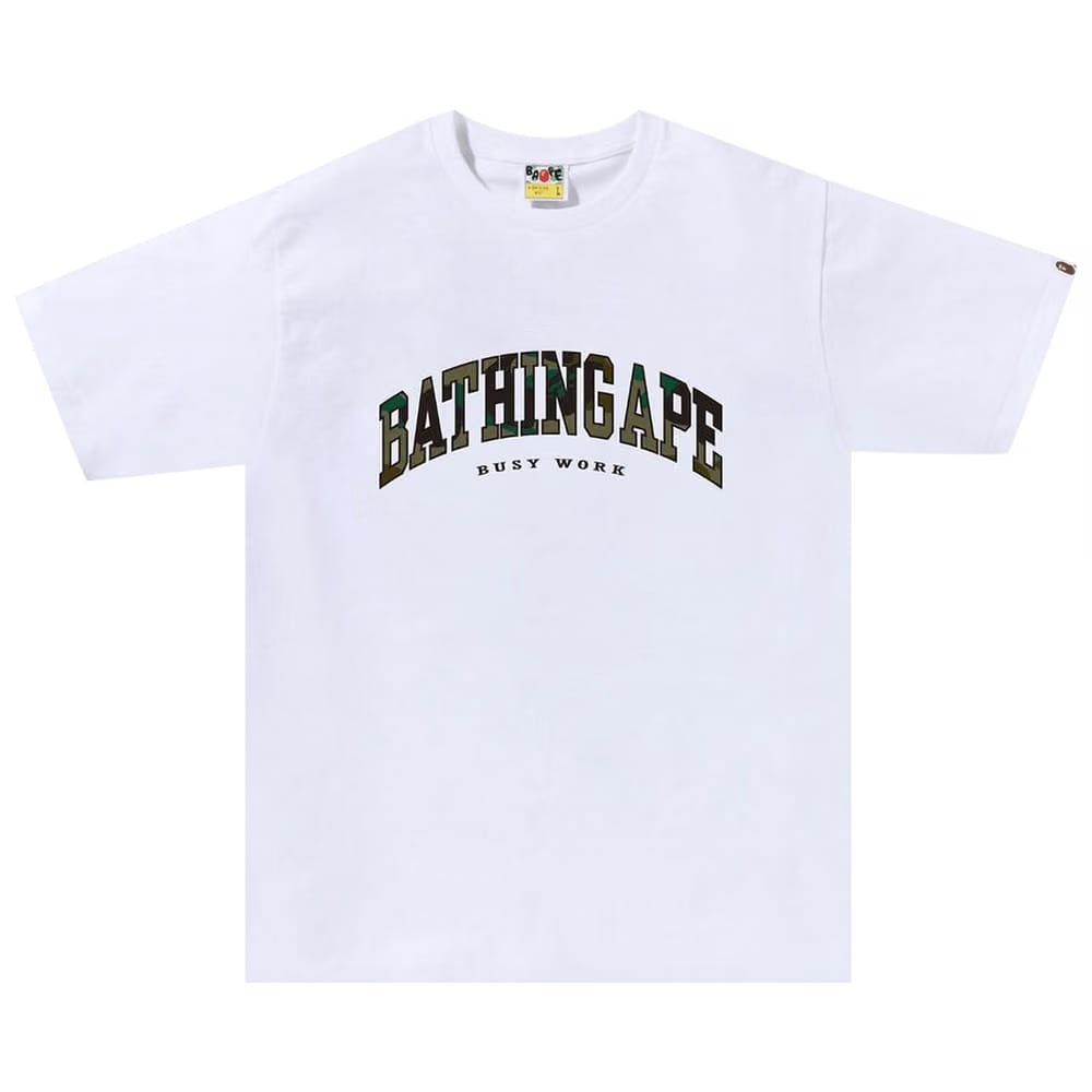 BAPE 1st Camo Logo T-Shirt White/Green