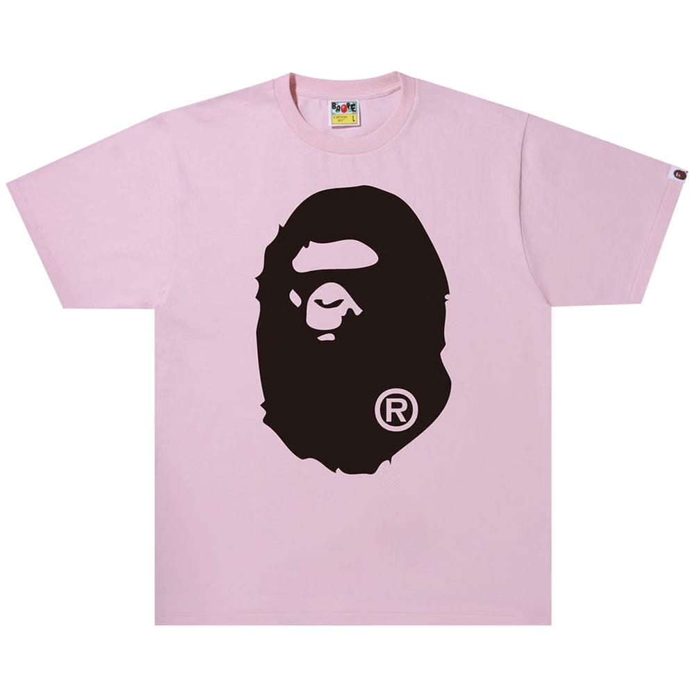 BAPE Bicolor Big Ape Head T-Shirt Pink