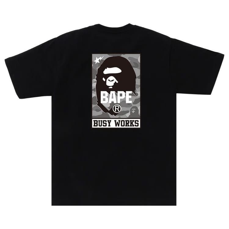 BAPE Honeycomb Camo Busy Works T-Shirt Black/Grey