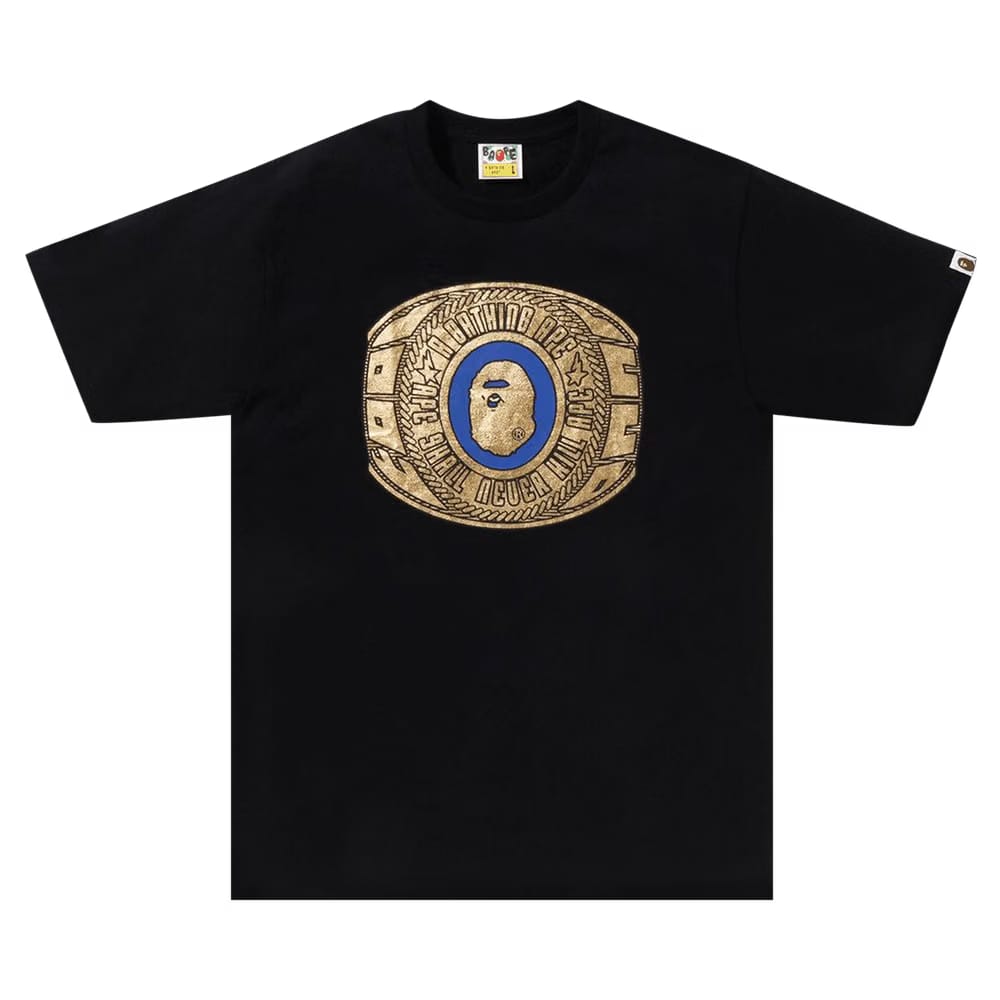 BAPE Foil Bape College Ring T-Shirt Black