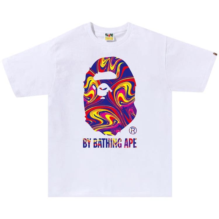 BAPE Marbling By Bathing Ape T-Shirt White