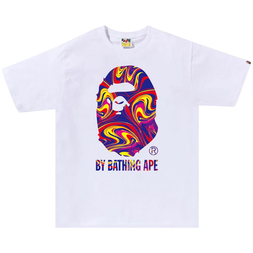 BAPE Marbling By Bathing Ape T-Shirt White