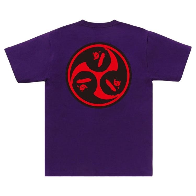 BAPE Japan Culture Mitsudomoe T-Shirt Purple