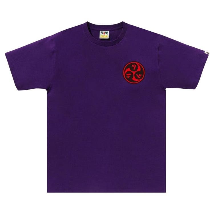 BAPE Japan Culture Mitsudomoe T-Shirt Purple