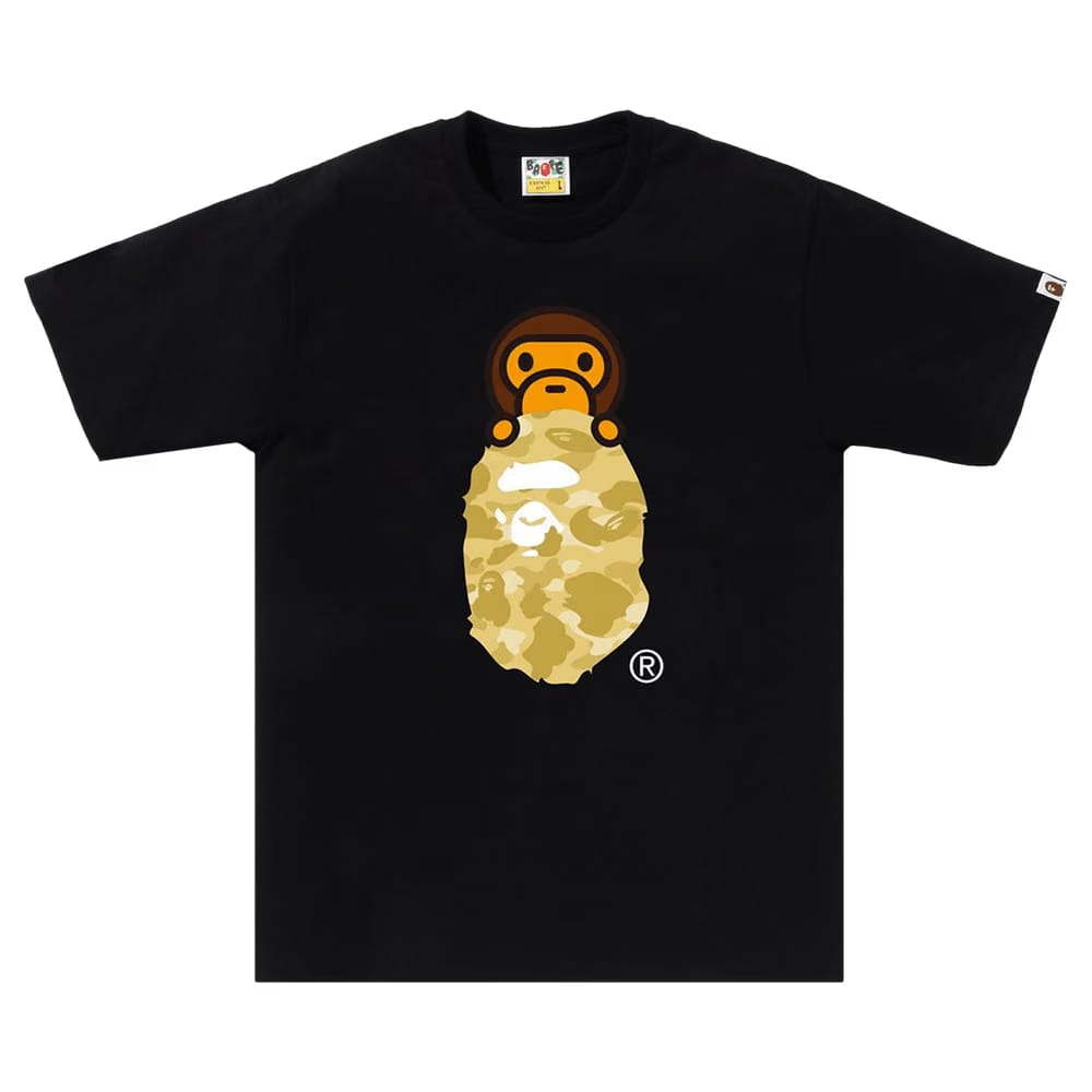 BAPE Color Camo Milo On Ape Head T-Shirt Black/Yellow