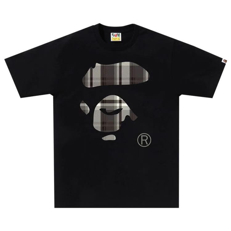 BAPE Check Ape Face T-Shirt Black