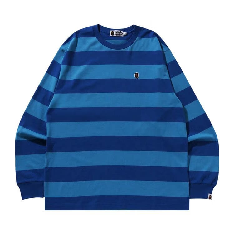 BAPE Ape Head One Point Hoop Long-Sleeve T-Shirt Blue