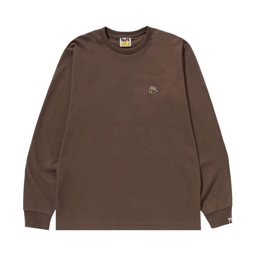 BAPE Bee One Point Long-Sleeve T-Shirt Brown