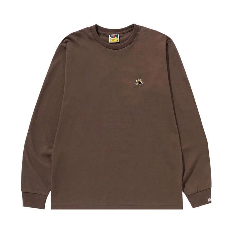 BAPE Bee One Point Long-Sleeve T-Shirt Brown