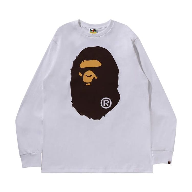 BAPE Big Ape Head Long-Sleeve T-Shirt White