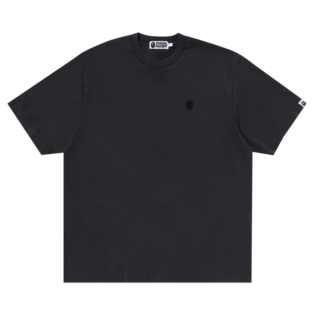 BAPE Ape Head One Point Garment Dyed Relaxed Fit T-Shirt Black