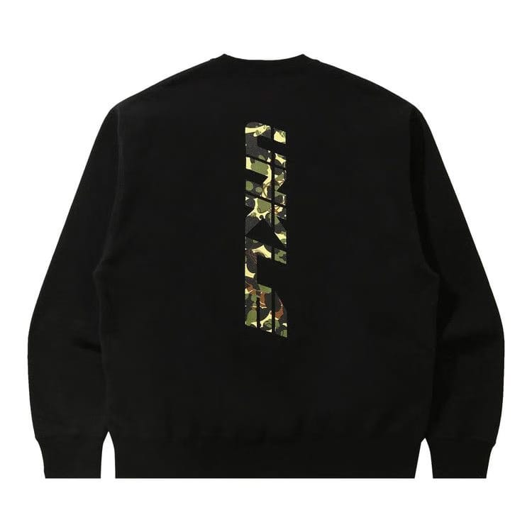 BAPE Unkle Pointman Logo Relaxed Crewneck Black