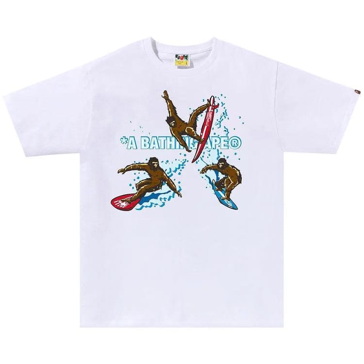 BAPE Surfing Apes T-Shirt White