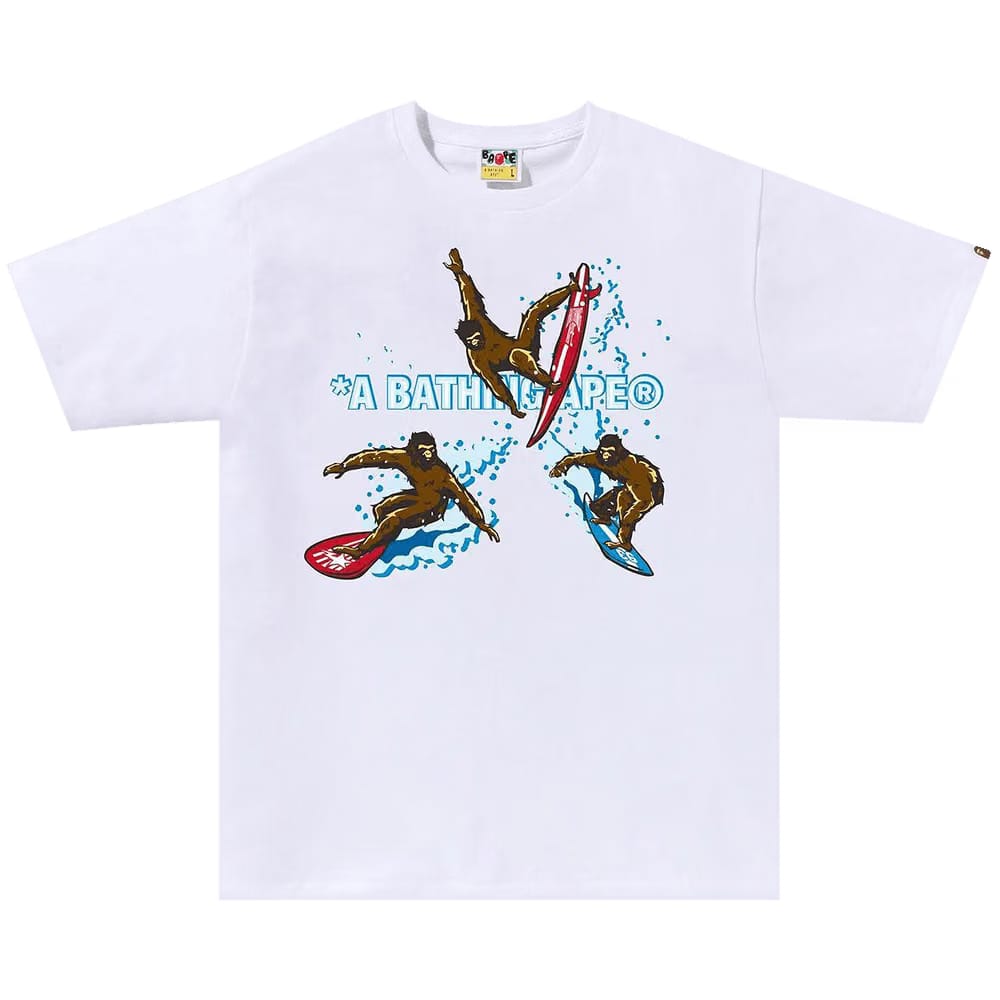 BAPE Surfing Apes T-Shirt White