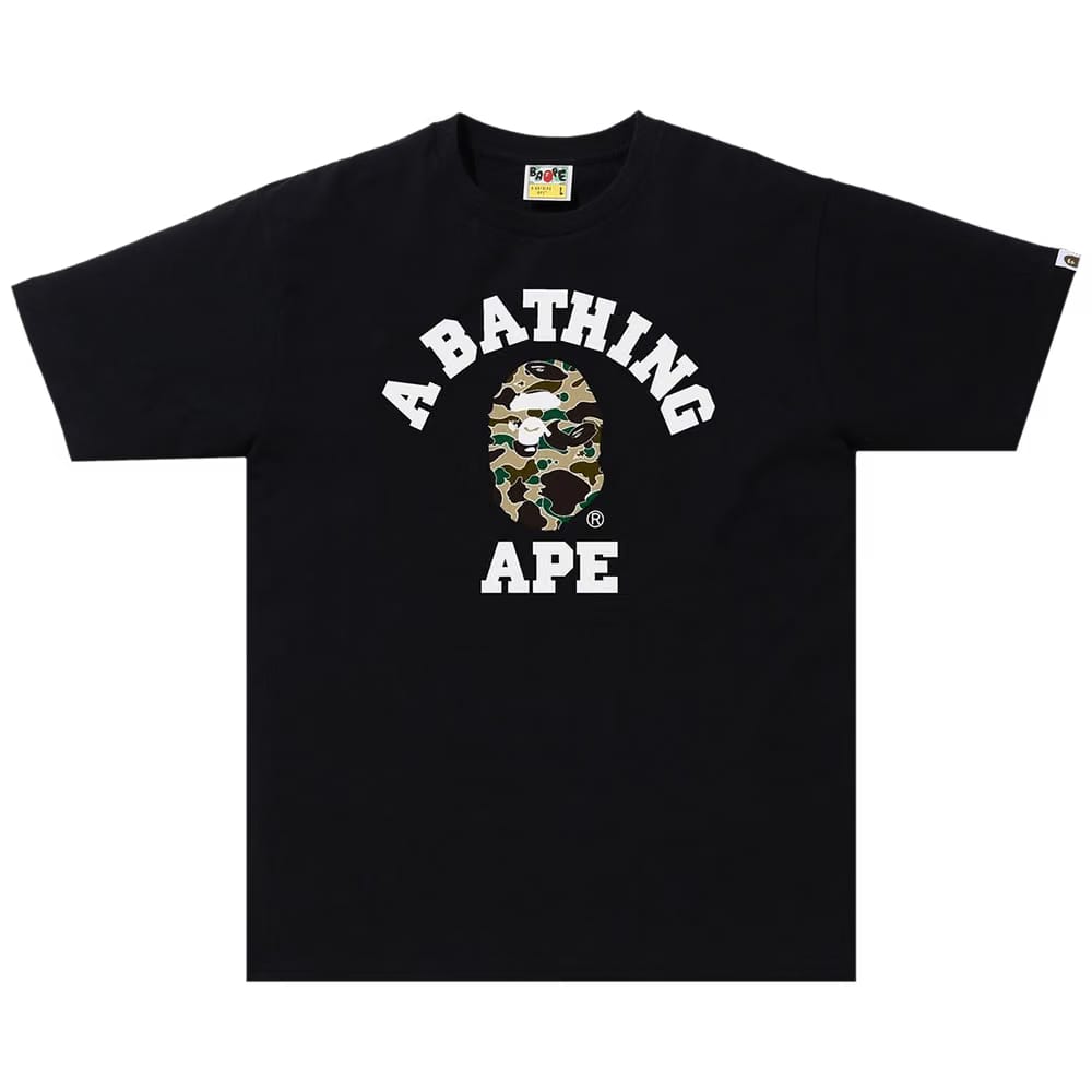 BAPE Sta Camo College T-Shirt Black/Yellow
