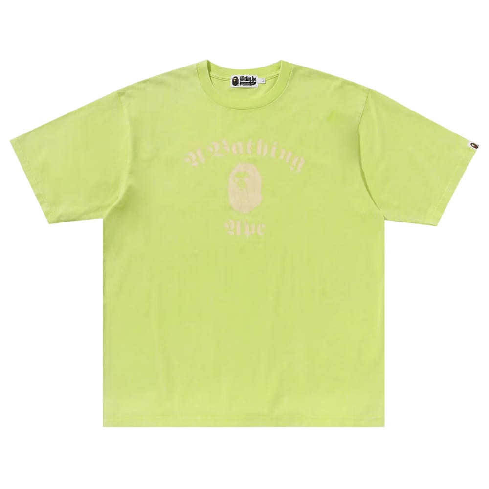 BAPE A Bathing Ape Overdye Relaxed Fit T-Shirt Yellow