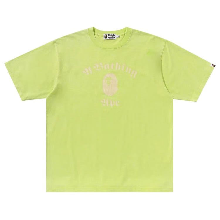 BAPE A Bathing Ape Overdye Relaxed Fit T-Shirt Yellow