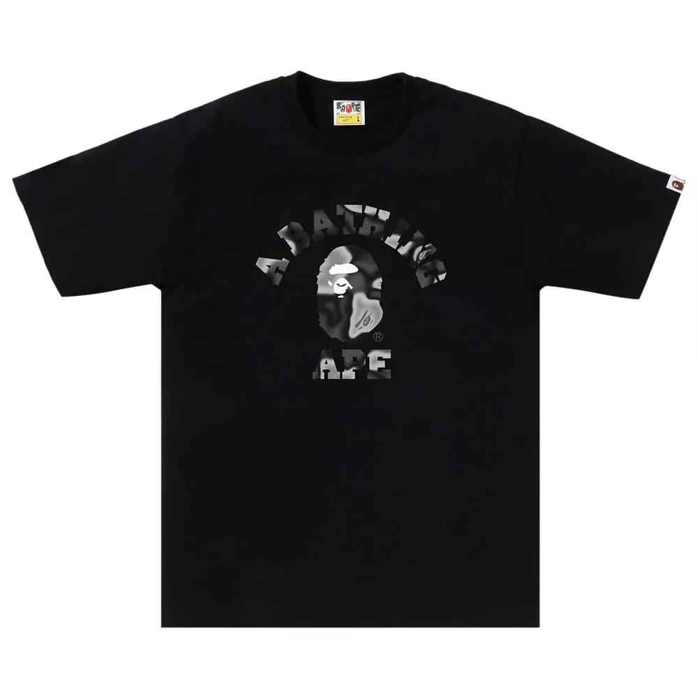 BAPE Liquid Camo College T-Shirt Black/Black