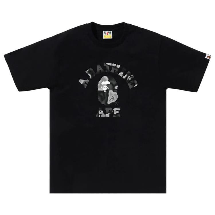 BAPE Liquid Camo College T-Shirt Black/Black