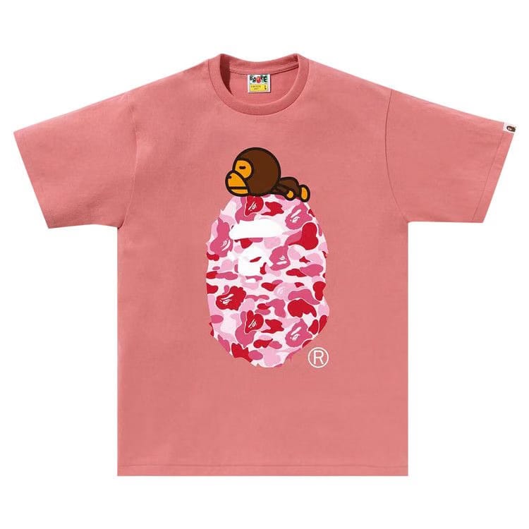 BAPE ABC Camo Milo On Big Ape T-Shirt Pink/Pink