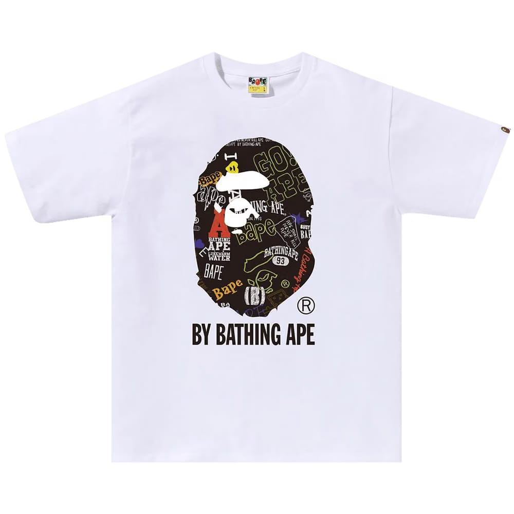 BAPE Hand Draw Pattern By Bathing Ape T-Shirt White