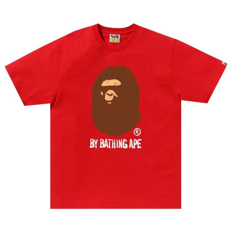 BAPE Hand Draw By Bathing Ape T-Shirt Red