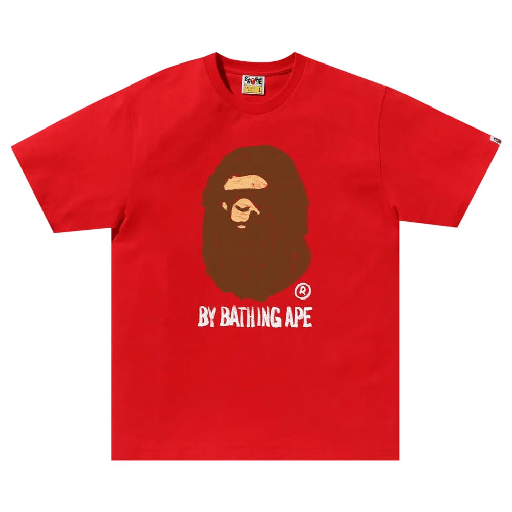 BAPE Hand Draw By Bathing Ape T-Shirt Red