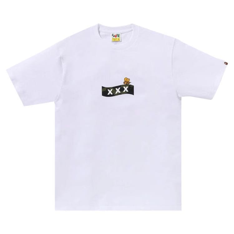 BAPE x GOD SELECTION XXX Tee 'White'