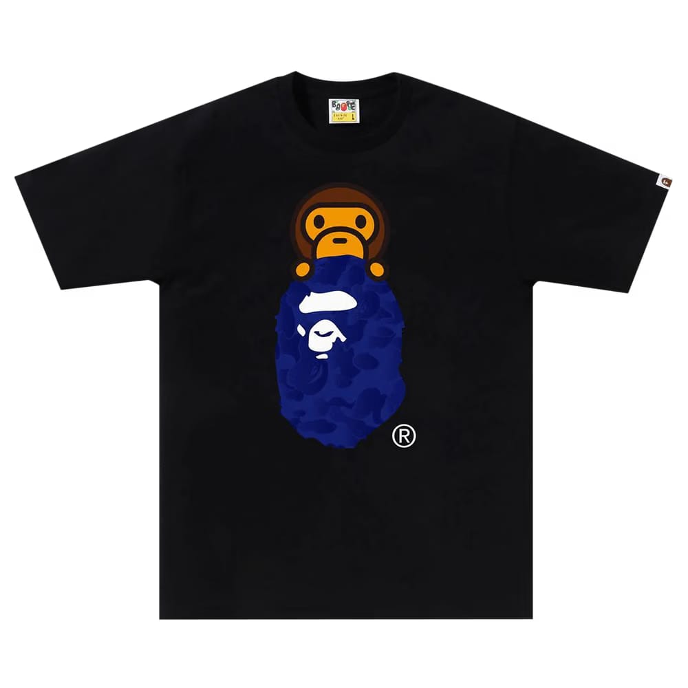 BAPE Ink Camo Milo On Ape Head T-Shirt Black