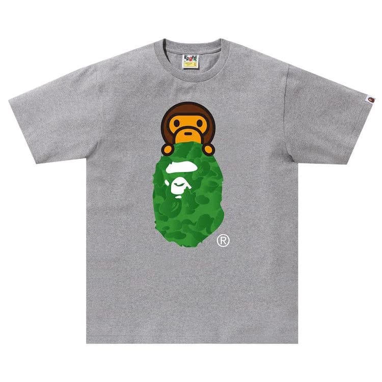 BAPE Ink Camo Milo On Ape Head T-Shirt Grey
