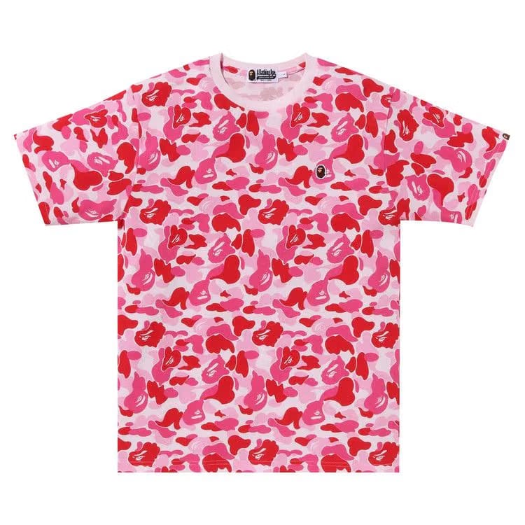 BAPE ABC Camo Ape Head One Point T-Shirt Pink