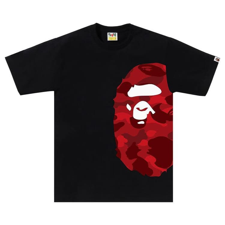 BAPE Color Camo Side Big Ape Head T-Shirt Black/Red
