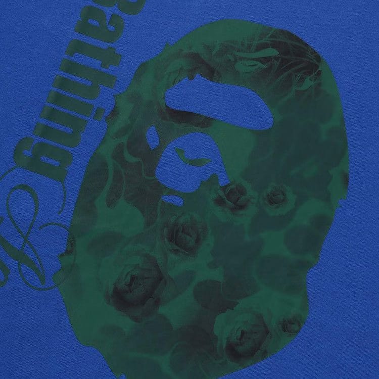 BAPE Floral Solid Camo Ape Head Relaxed Fit T-Shirt Blue