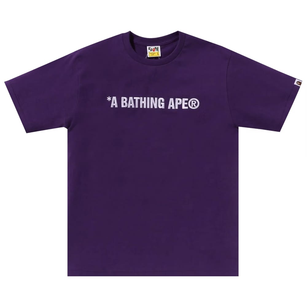 BAPE A Bathing Ape Logo T-Shirt Purple
