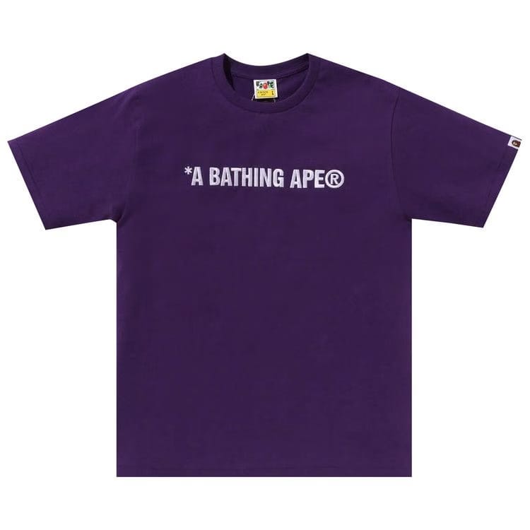 BAPE A Bathing Ape Logo T-Shirt Purple