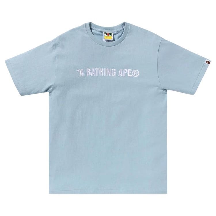BAPE A Bathing Ape Logo T-Shirt Sax